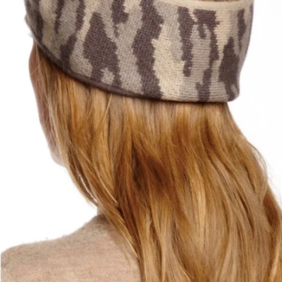 Portolano Cashmere Angora Blend Twisted Camo Headband Headwarmer - Picture 2 of 4
